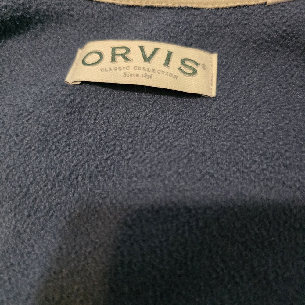 Orvis Classic Collection Fleece Lined Full Zip Blue/Gray Jacket Mens XL outdoors - Picture 6 of 15